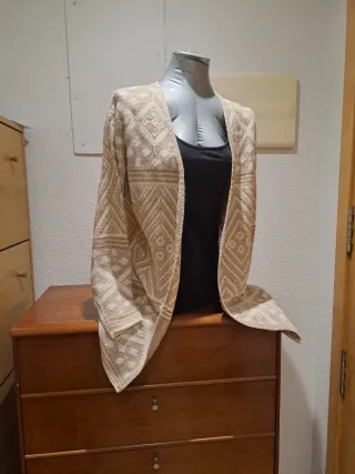 Chaqueta punto mujer rosa palo