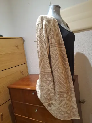 Chaqueta punto mujer rosa palo