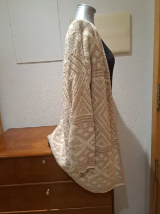 Chaqueta punto mujer rosa palo