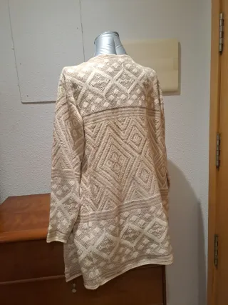 Chaqueta punto mujer rosa palo