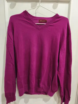 Jersey Massimo Dutti Pico Talla S Morado