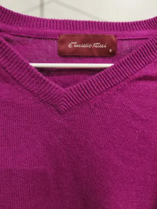 Jersey Massimo Dutti Pico Talla S Morado