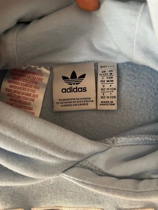 Sudadera Adidas Azul con Logo Original bordado.