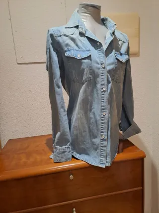 Camisa vaquera mujer manga larga S