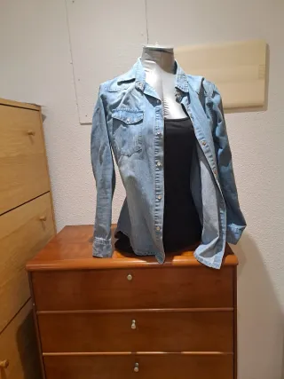 Camisa vaquera mujer manga larga S