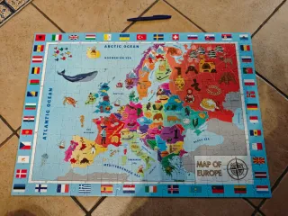 Puzzle Mapa de Europa con Banderas