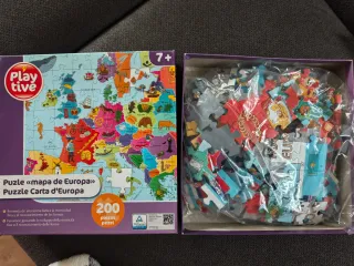 Puzzle Mapa de Europa con Banderas