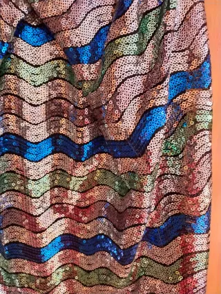 Vestido de fiesta lentejuelas multicolor