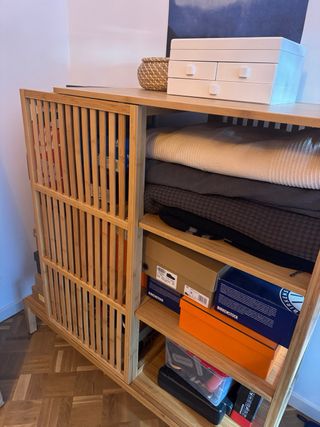 Armario NORDKISA bambú puerta corredera