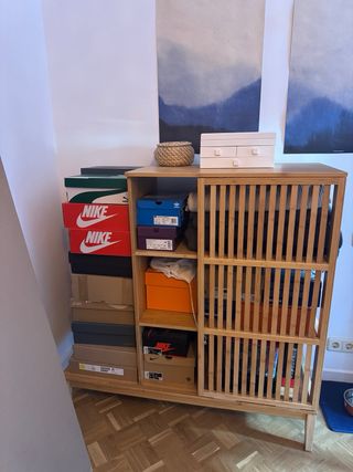 Armario NORDKISA bambú puerta corredera