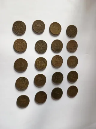 Lote 20 monedas peseta 1944