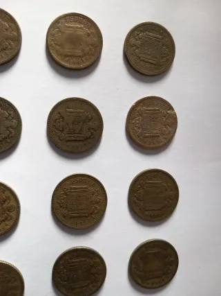 Lote 20 monedas peseta 1944