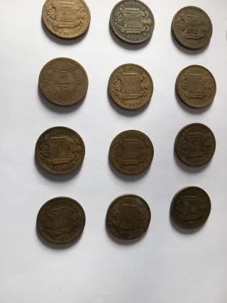 Lote 20 monedas peseta 1944