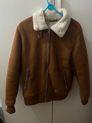 Chaqueta Bershka Marrón Forrada
