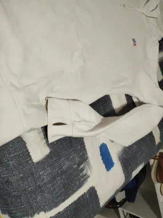 Sudadera Nike Blanca Media Cremallera PSG.