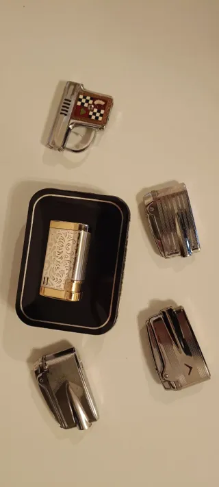 5 Accendini Vintage Cromati