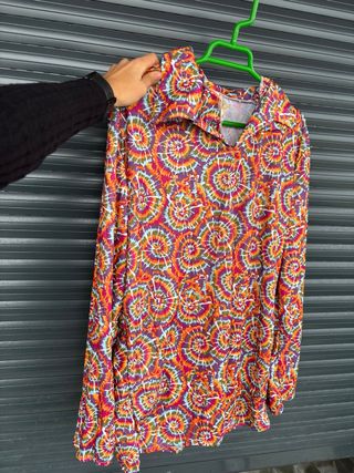 Camisa Estampada Tie-Dye hippie