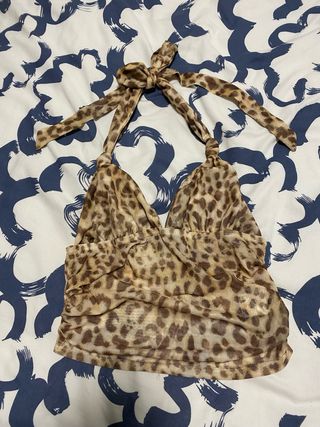 Top animal print, estampado, talla s