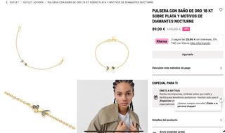 Pulsera TOUS baño oro 18k diamantes Nocturne