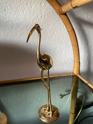 Figura Decorativa Cisne Dorado Metal