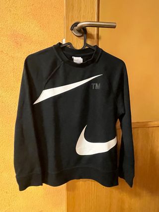 Sudadera  infantil Nike Negra Logo Swoosh