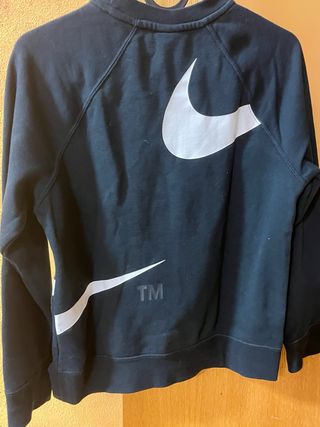 Sudadera  infantil Nike Negra Logo Swoosh