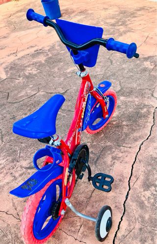 Bicicleta Spiderman 12 Roja y Azul