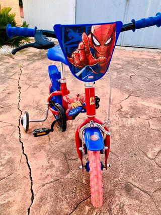 Bicicleta Spiderman 12 Roja y Azul