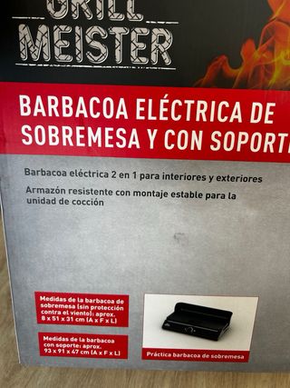 Barbacoa Eléctrica Mesa con Soporte