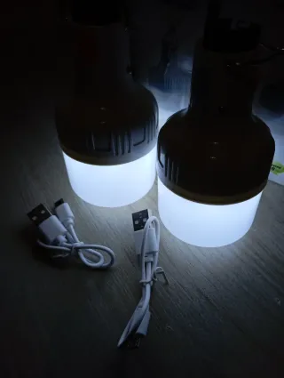 Lote dos bombillas LED Recargables USB