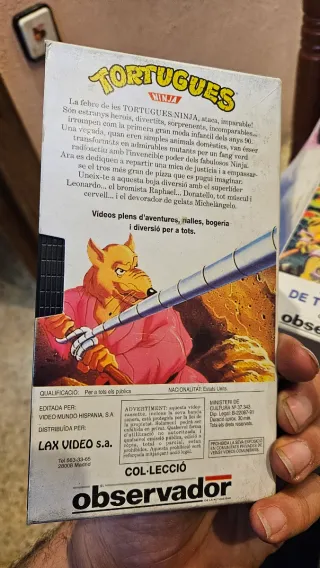 Pack 5 VHS Tortugas Ninja Catalán