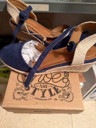 Alpargatas Refresh Azul Talla 41 Nuevas