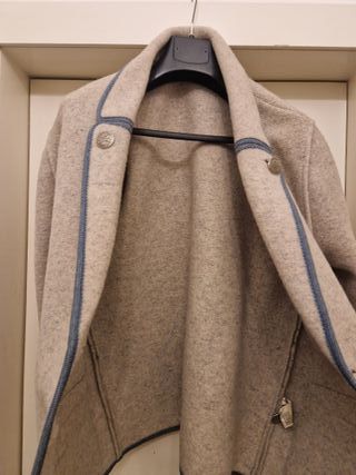 Giacca Giesswein Lana Donna Beige/Grigio