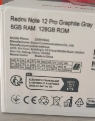 Xiaomi Redmi Note 12 Pro 4G 128GB