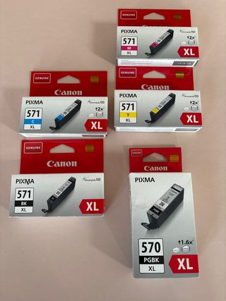 Cartuchos Canon PIXMA 571 y 570 XL