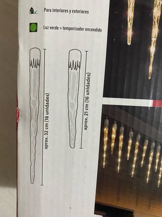 Cadena Luces LED Carámbanos 17.5m