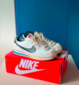 Nike Cortez leather white and black for men