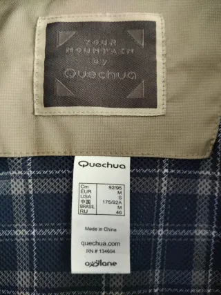 Chubasquero Quechua Hombre Talla M Beige