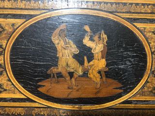 Scatola portagioie Sorrentina intarsiata XIX sec.