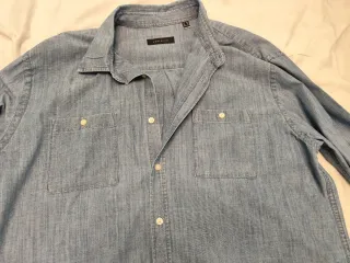 Camisa vaquera Cortefiel azul impecable