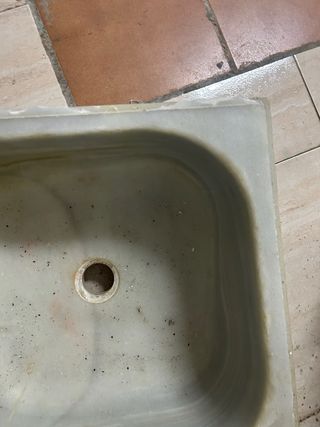 Fregadero doble seno de mármol