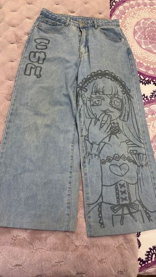 Pantalón Vaquero Ancho Anime T L