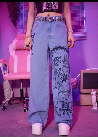 Pantalón Vaquero Ancho Anime T L