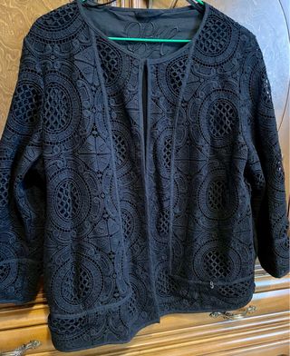 Chaqueta Pedro del Hierro Negra Encaje