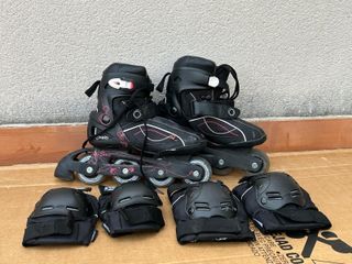 Patines Oxelo Talla 38 + Protecciones