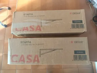 N.2 Staffe a L in metallo per mensoloni lavabo