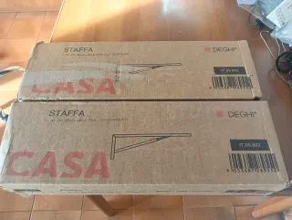 N.2 Staffe a L in metallo per mensoloni lavabo