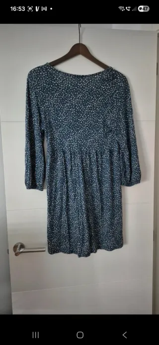 Vestido corto Pull & Bear azul estampado floral