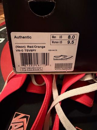 Zapatillas Vans Authentic Lo Pro Coral Neón