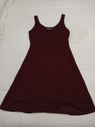 Vestido burdeos elegante Talla S/M
